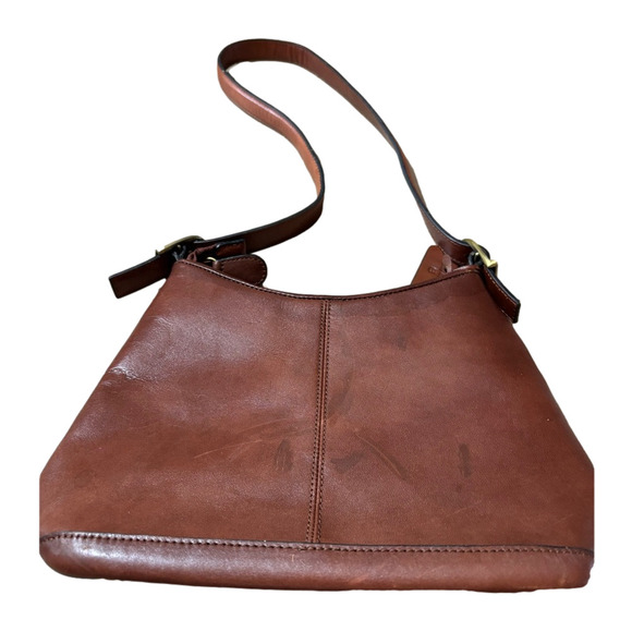 Vintage Etienne Aigner Brown and Cream Checkered Shoulder Bag strap 25” - Picture 9 of 10